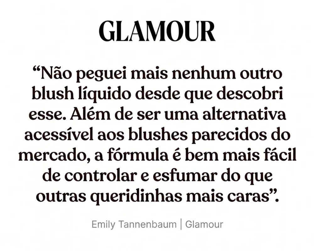 Glamour: melhor alternativa acessível de blush líquido