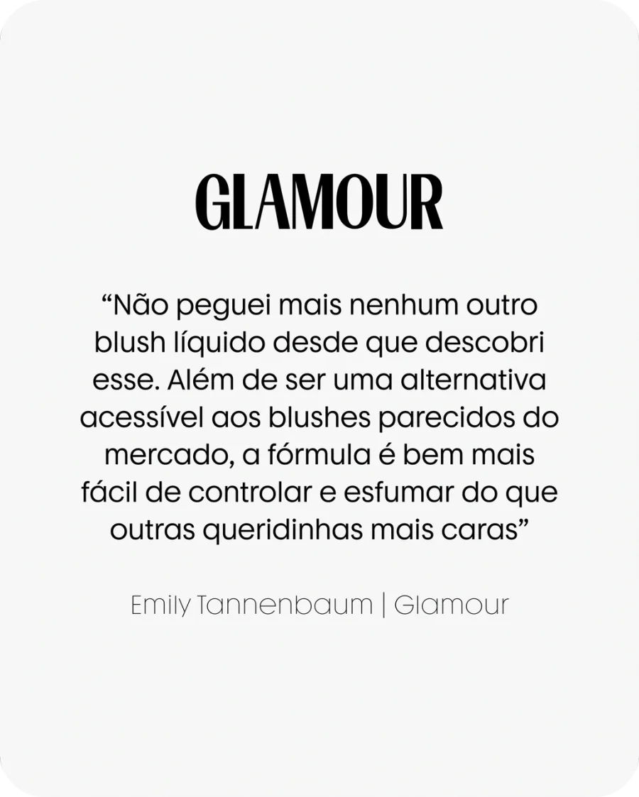 Glamour: melhor alternativa acessível de blush líquido